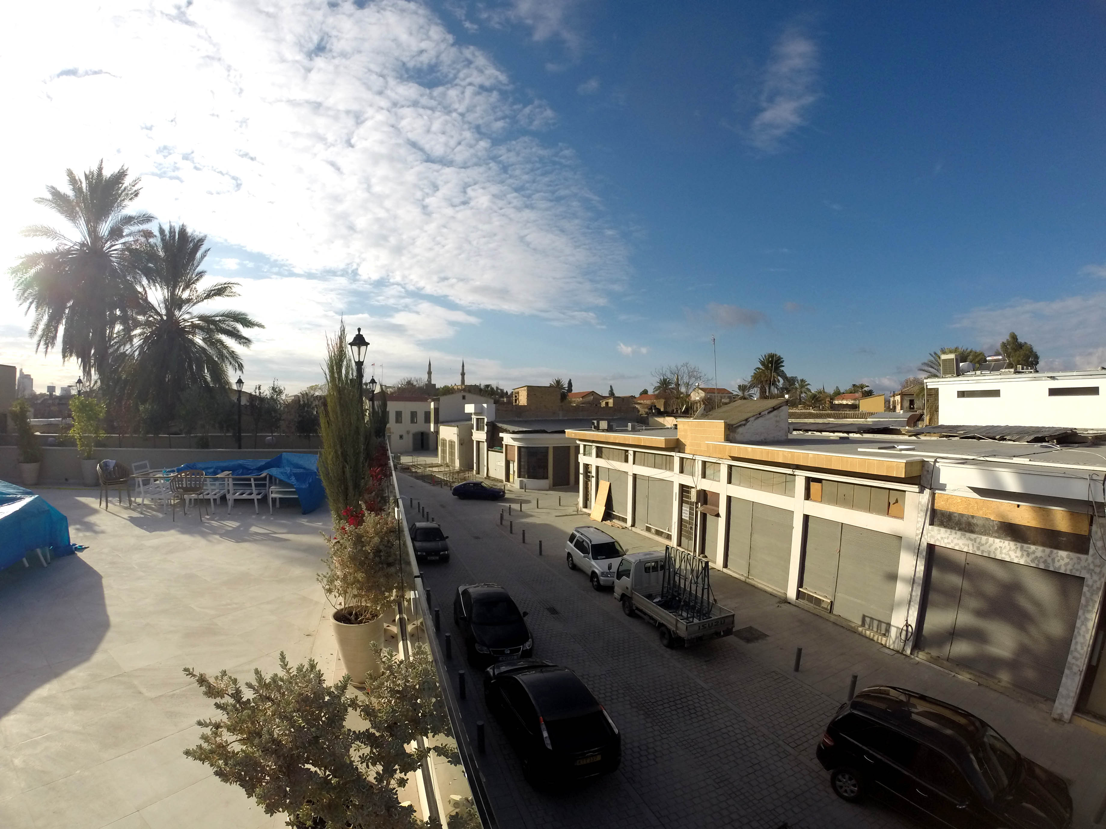 Roof Terrace. The view of Ermou street towards North.