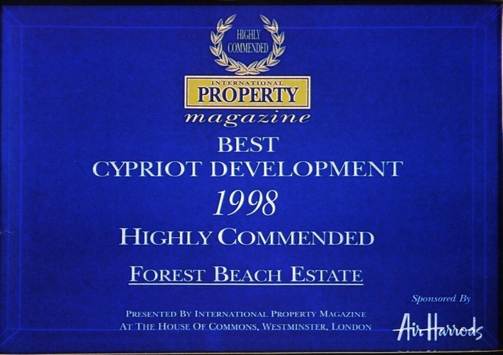 Gold Award 1998 - Best Cypriot residential development